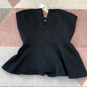 Black peplum top
